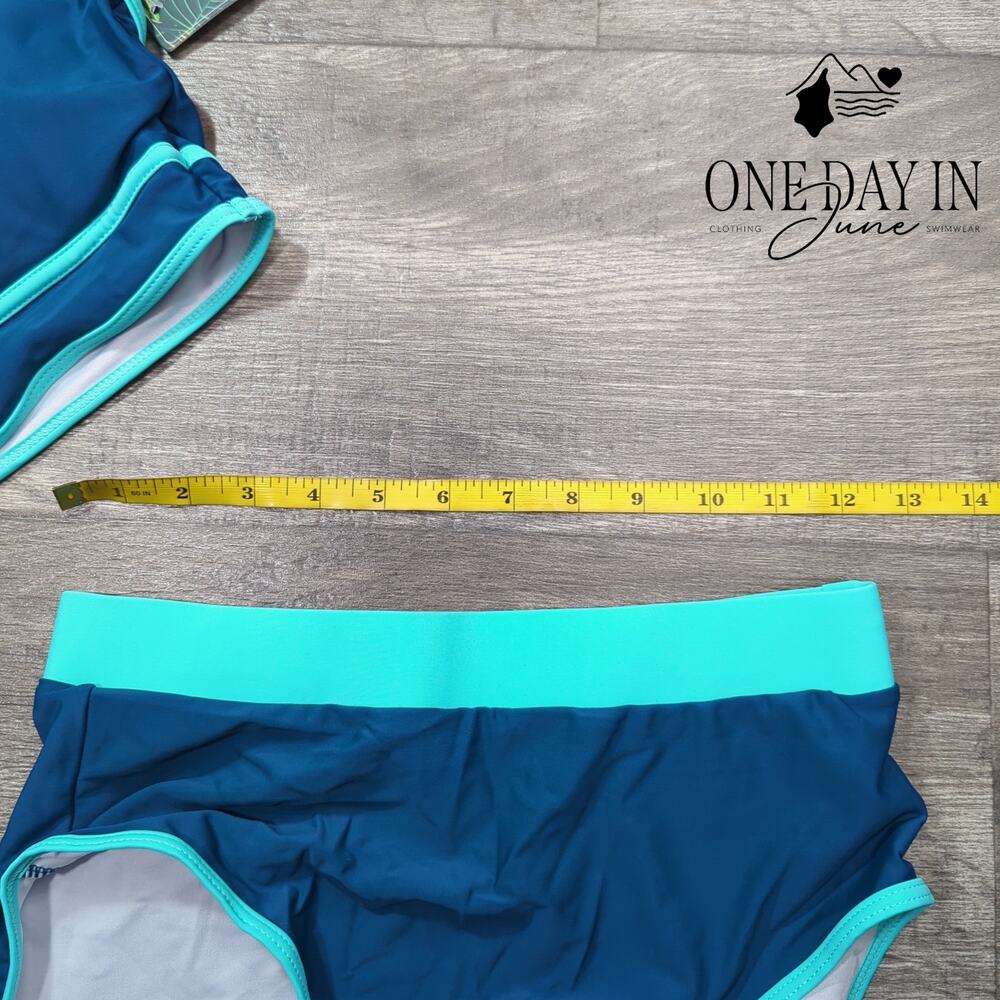 Blooming Jelly High Waist Crop Bikini Swimsuit Size S - Picture 4 of 6